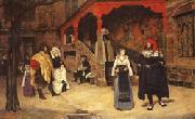 James Tissot Meeting of Faust and Marguerite oil painting on canvas